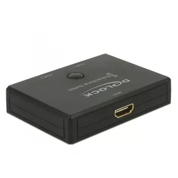 Comutador DeLock HDMI 2 - 1 bidirecional 4K 60 Hz - comutador de vídeo/áudio - 2 x HDMI - desktop