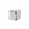 Mesa de cabeceira Cama REJA branco brilhante/branco brilhante