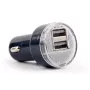 Carregador de automóvel Gembird EG-U2C2A-CAR-02, entrada 12–24V, saída 5V/2,1A, 2× USB 2.0, preto