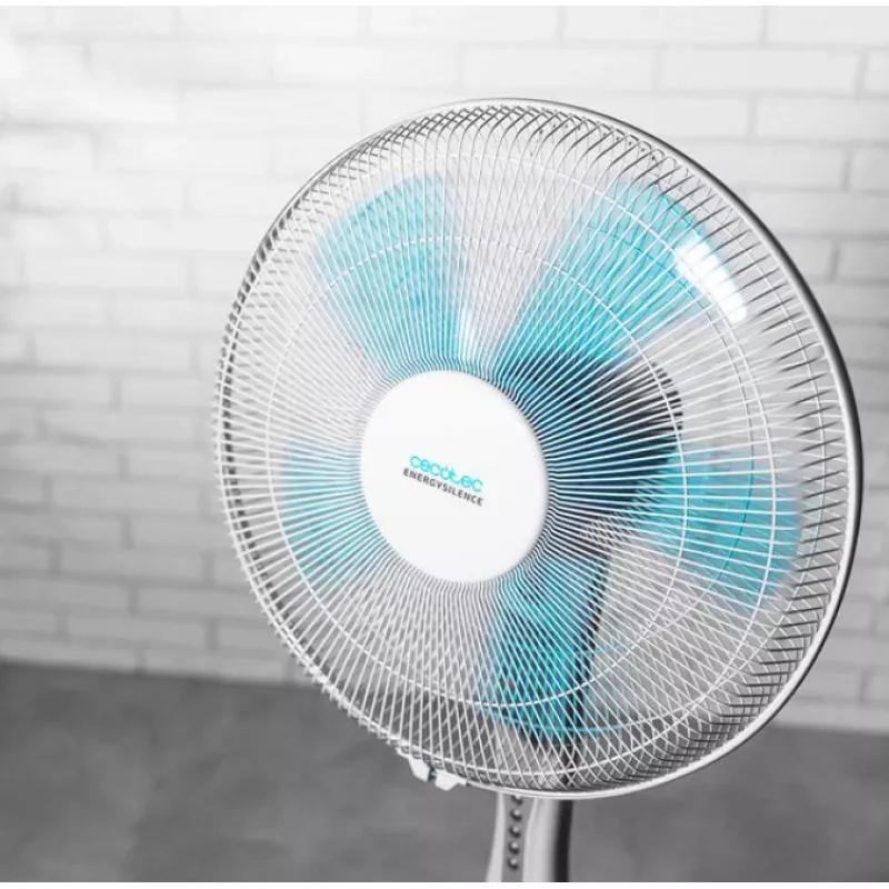 Cecotec EnergySilence 530 Power Connected | Ventilador de pé | Branco | Diâmetro 40 cm | Número de velocidades 3 | Oscilação | 50 W | Comando à distância