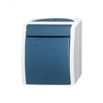 Interruptor de cruz Busch-Jaeger Ocean saliente azul-verde 2601/7 W-53 (2601/7 W-53)