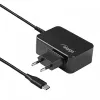Fonte de alimentação para portátil Akyga AK-ND-82 USB-C GaN 90 W, PD 3.0, 5–20 V, cabo de 1,8 m, preto