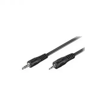 Cabo de ligação jack-jack Wentronic Goobay, preto, 2 m - ficha jack 3,5 mm (3 polos, estéreo) > ficha jack 2,5 mm (3 polos, estéreo) (50459)