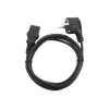 Cabo de alimentação Gembird PC-186 preto 1,8 m CEE7/4 conector fêmea C14