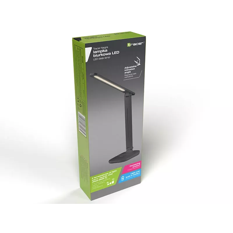 Candeeiro de secretária LED Tracer Negra preto TRAOSW47185