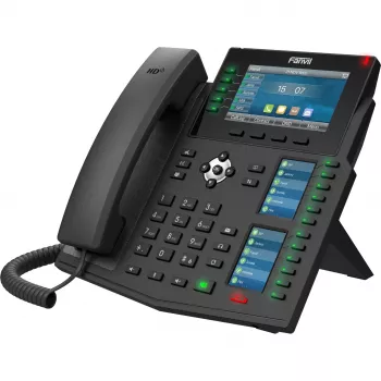 Telefone IP Fanvil X6U V2 preto 20 linhas LCD Wi-Fi