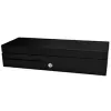 Gaveta com tampa flip 460 MM preta em plástico com inserção, tampa com fecho e cabo