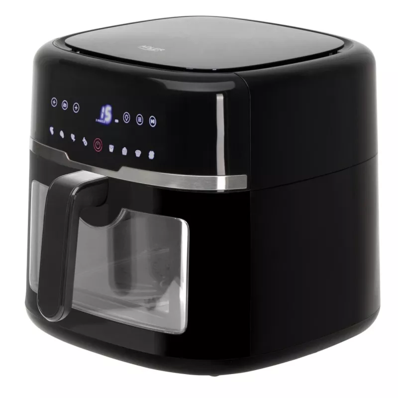 Adler AD 6318 fritadeira de ar, 8 l, 2500 W, ecrã LCD, 9 programas, preta