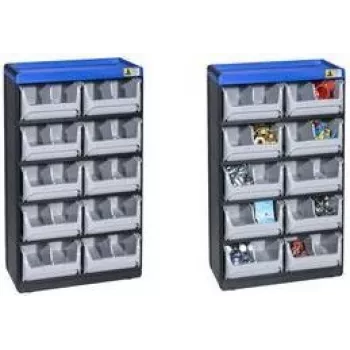 Organizador de peças pequenas allit VarioPlus Pro 53/20 L x A x P 300 525, sistema modular de recipientes de armazenamento