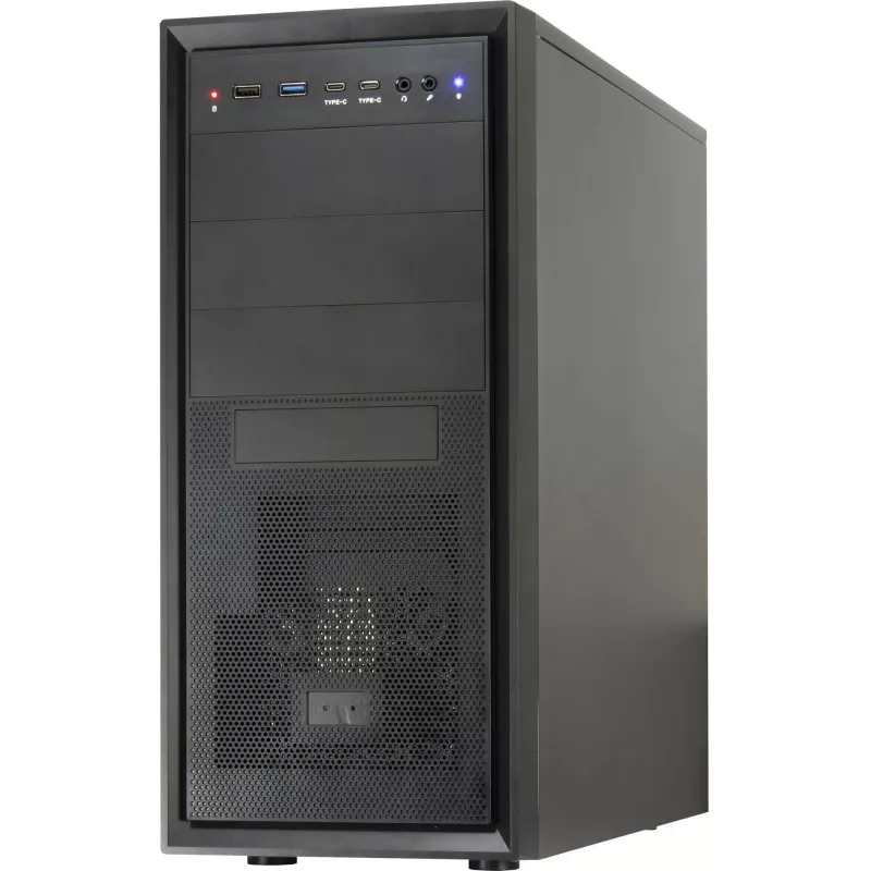 Caixa de computador Inter-Tech ATX IT-8862 Plaid, cor preta