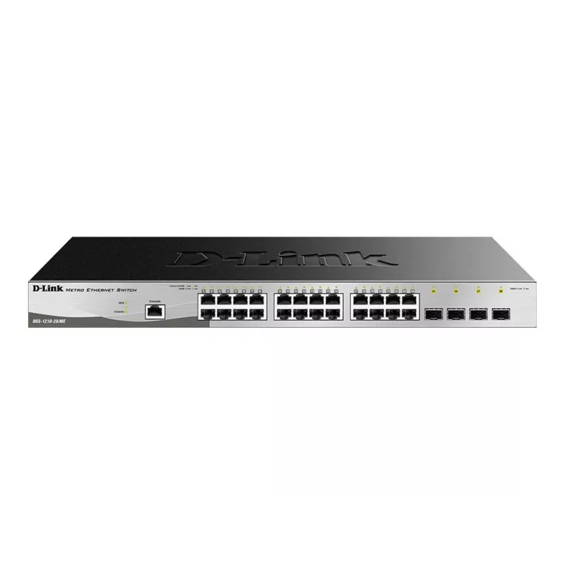 D-Link DGS-1210-28/ME/E Switch de rede Gerido L2+ Gigabit Ethernet (10/100/1000) 1U Preto, Cinzento
