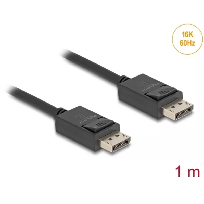 Cabo DisplayPort DeLOCK 81174 1 m preto DisplayPort para DisplayPort