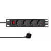 Régua de tomadas LogiLink 25,40 cm (10