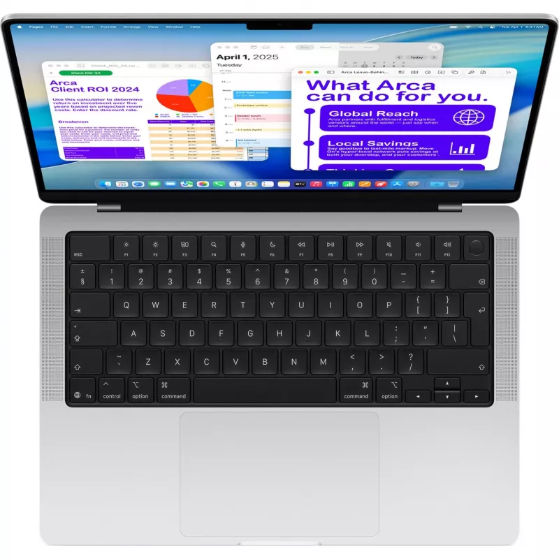 Apple MacBook Pro prata MDE44D/A - 35,6 cm (14 polegadas), M5 10-Core Chip, 10-Core GPU, 16 GB RAM, 512 GB SSD / sem fonte de alimentação