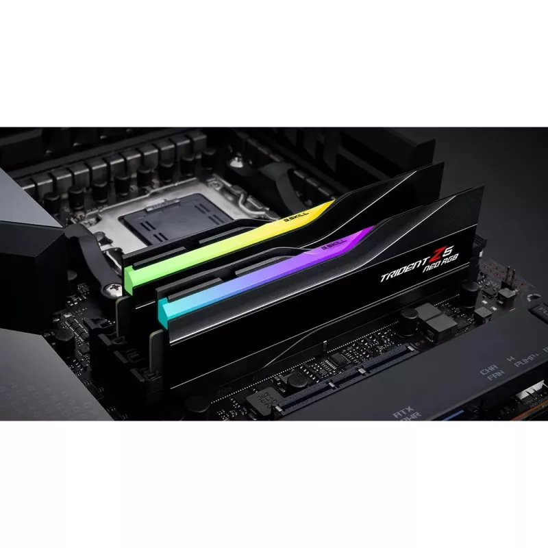 DIMM 96 GB DDR5-5600 (2x 48 GB) Dual-Kit, memória preta, F5-5600J4040D48GX2-TZ5NR, Trident Z5 NEO RGB, AMD EXPO