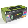 Altifalante estéreo portátil TRACER Stripe preto — 10 W RMS, Bluetooth/com fios, USB-A e USB-C, MicroSD, bateria integrada (até 5 h)