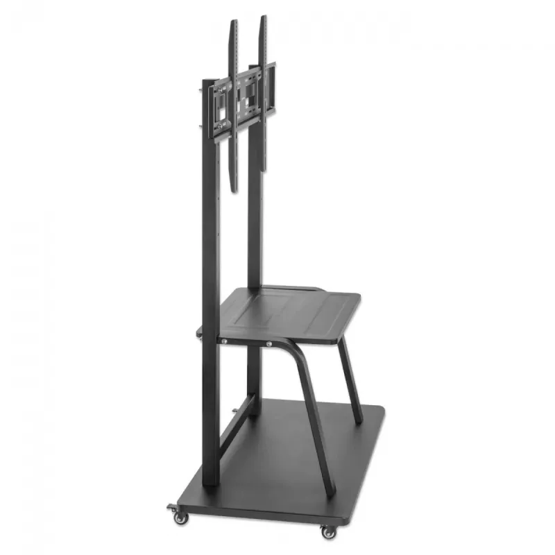 Suporte com rodas MANHATTAN para 1 ecrã, 37–100 polegadas, preto, VESA 200x200–800x600, máx. 150 kg
