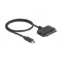 Conversor DeLOCK 63803 USB Type-C para 22 pin SATA 6 Gb/s para SSD / HDD de 2,5 polegadas, ASM235CM, 0,5 m