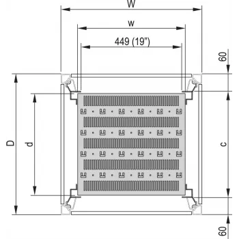 SCHROFF Prateleira para rack 19\ polegadas, fixa, 75 kg - 19\FACHB.STAT.600B 900T 7021 (22117844)