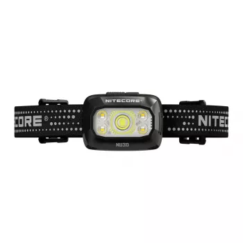 Lanterna de cabeça Nitecore NU30 — lanterna LED de cabeça compacta e portátil, até 500 lúmenes, vários níveis de potência, modo de luz vermelha