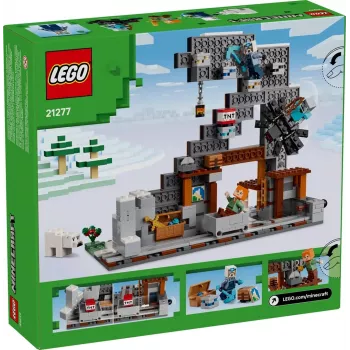 Brinquedo de construção LEGO Minecraft The Pickaxe Mine Set 21277 – 530 peças, 3 minifiguras, idade 8+