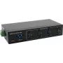Hub USB 3.2 Exsys EX-11224HMVS — hub 4 portas Gen1 com cabo USB e conjunto de montagem em calha DIN