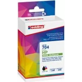 edding EDD-704 tinteiros preto, cor compatíveis com HP 305XL (3YM62AE/3YM63AE), conjunto de 2 (18-704)