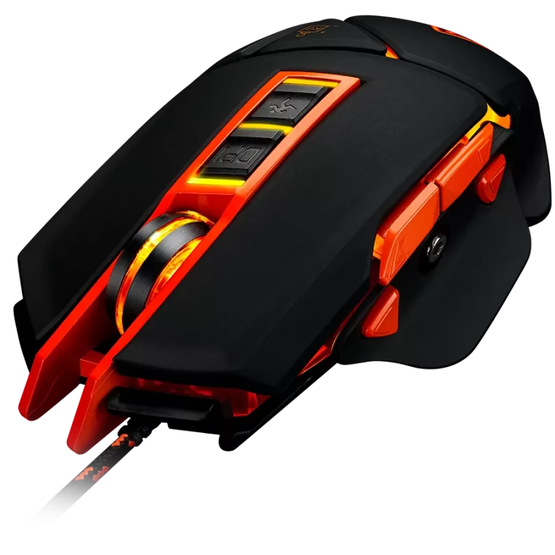 Rato CANYON Hazard GM-6 LED com fios preto laranja