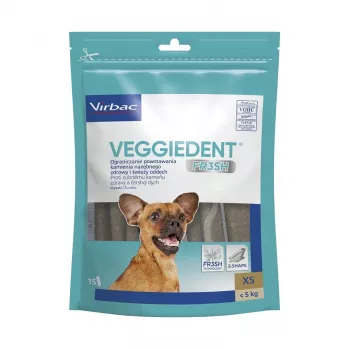 VIRBAC Veggiedent Fresh snack de mastigar para higiene dentária de cães XS
