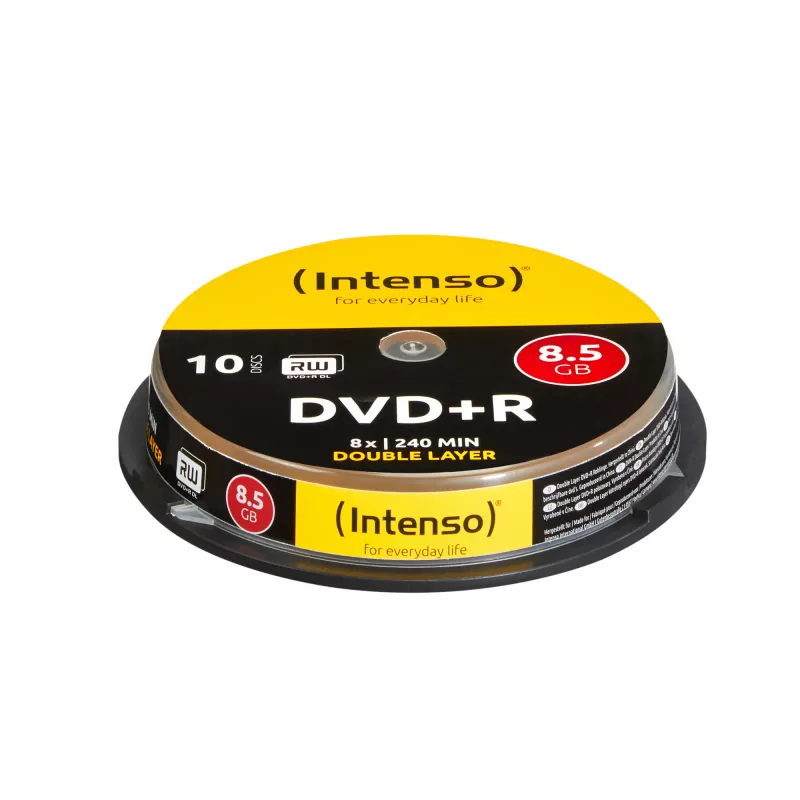 Intenso - 10 x DVD+R DL - 8,5 GB 8x - Spindel - suporte de armazenamento (4311142)