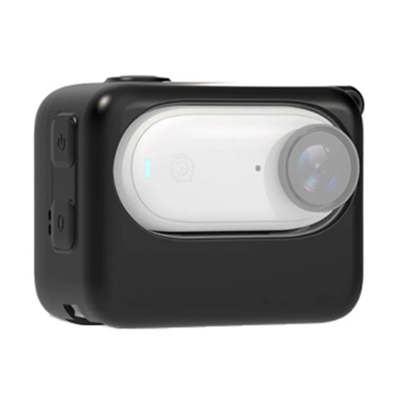 Capa de silicone para estojo de carregamento da Insta360 GO 3 da Puluz (preta) - capa de proteção para estojo de carregamento