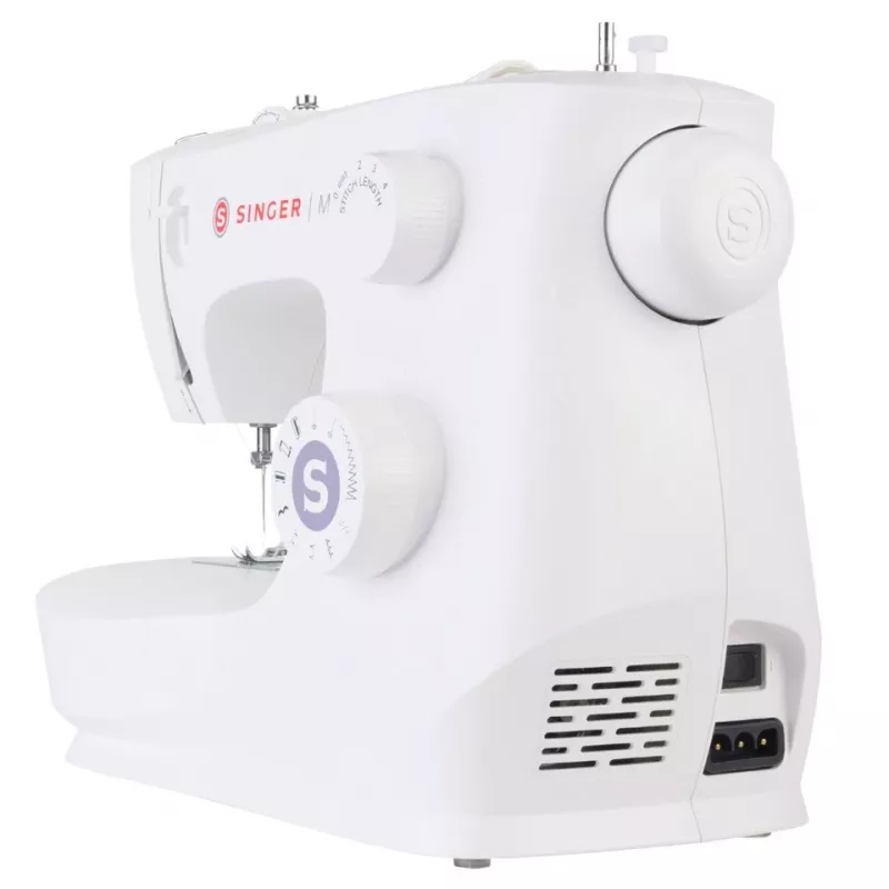 Máquina de costura mecânica SINGER M2505 – 10 pontos, casa de botão automática, braço livre, branca