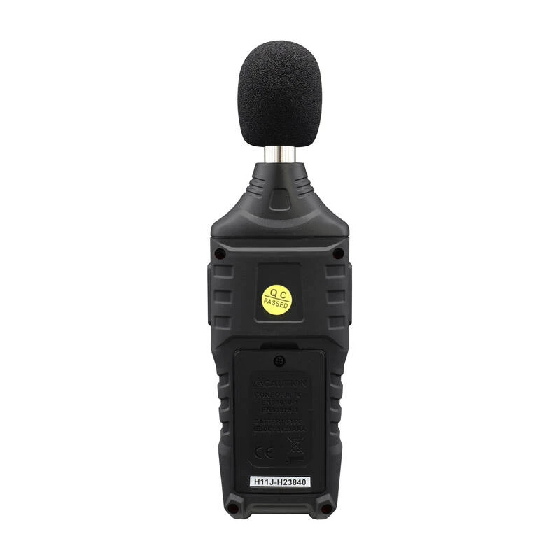 Medidor digital de decibéis Habotest HT622B — medidor de nível sonoro com ponderação A/C, interface USB