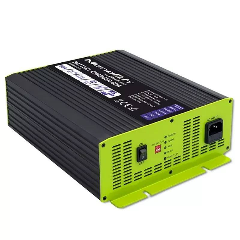 Carregador de baterias QOLTEC 51918 80A 12V – carregador para baterias LiFePO4, AGM, GEL, SLA