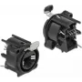 Módulo D-Type DeLOCK RJ45 fêmea para soldar preto fêmea 25 mm