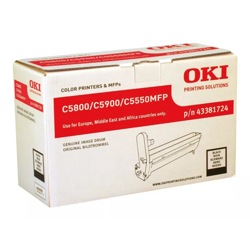 Tambor de imagem OKI preto para C5800 C5900 C5550MFP 20000 páginas