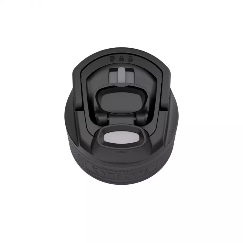 Garrafa isotérmica Kambukka ELTON 600 ml — preto, aço inoxidável de parede dupla, isolamento a vácuo, à prova de fugas