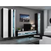Suporte de TV cama meble VIGO NEW 30/180/40, 1800×400×300 mm, tampo superior preto, estrutura em aglomerado