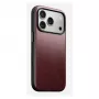 Capa para telemóvel Nomad Modern Leather Case para iPhone 17 Pro, pele + TPU + PC, compatível com ecrã de 16 cm (6,3 polegadas), bordô
