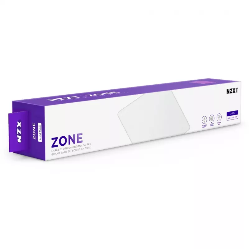 Tapete de rato NZXT Zone grande 400x400mm branco MM-LRGSP-WH retail