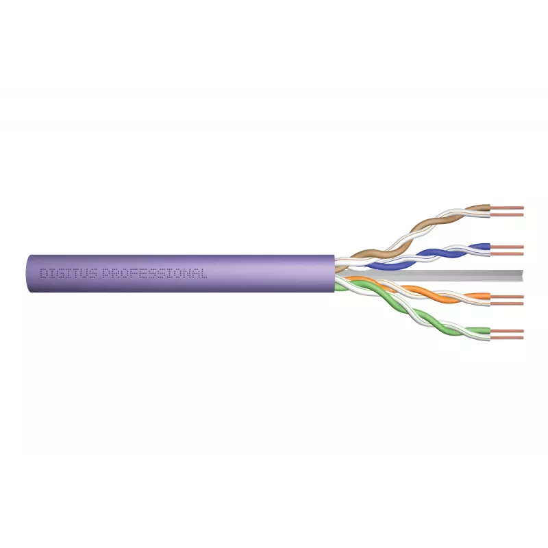 DIGITUS - Cabo a granel - 100,0 m - UTP - CAT 6 - violeta (DK-1613-VH.1)