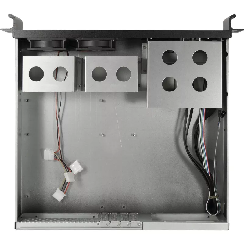 Inter-Tech 2U-K-240L chassis de servidor rack 2U para Micro-ATX, preto