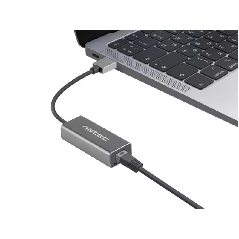 Natec Cricket NNC-1924 adaptador Ethernet de USB 3.0 Tipo A para RJ45, 1000 Mbit/s, cabo de 15 cm, preto