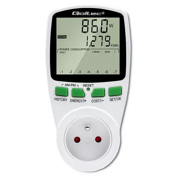 Medidor de potência QOLTEC PM0627 3680W com histórico — QOLTEC PM0627 3680W