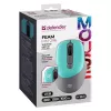 Defender Feam MM-296 52294 rato sem fios, clique silencioso, ótico, 1600 DPI, USB, menta