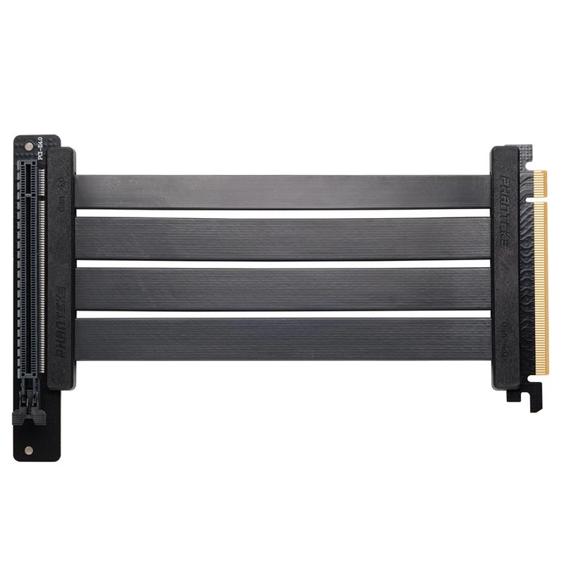 Cabo Riser PHANTEKS PCI-E 4.0 x16 Flat Line, 90 graus, 22 cm - Preto