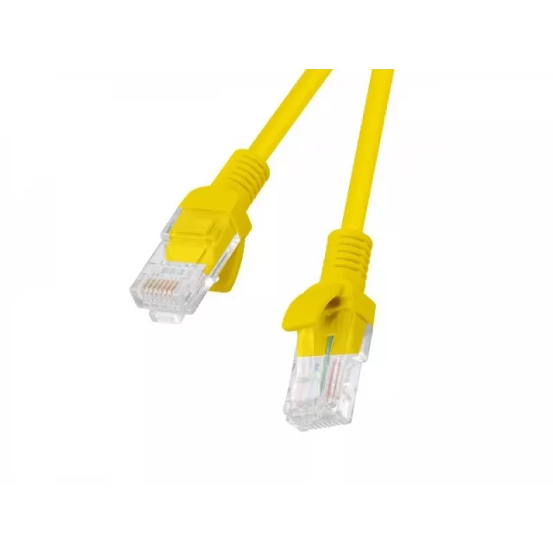 Lanberg PCU5-20CC-0025-Y Cabo patch Cat.5e UTP, 0,25 m, Amarelo, pack de 10