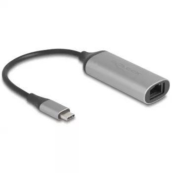 DeLOCK 81570 Adaptador de cabo USB Type-C RJ-45 0,15 m antracite