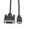 Cabo adaptador ROLINE HDMI para DVI-D (Single Link) - 1,5 m - preto (11.04.5516)