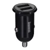 Carregador de automóvel Baseus Gain Pro universal preto – 2× USB 2.0, 2,4 A por porta, entrada 12–24 V, saída 5 V